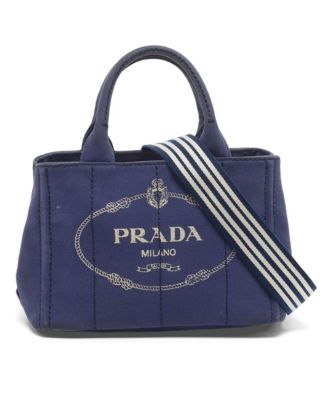Pre-Owned Prada женская маленькая сумка-тоут из денима с логотипом Canapa