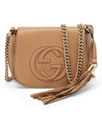 Pre-Owned Gucci Женская кожаная сумка через плечо Soho с клапаном и цепочкой