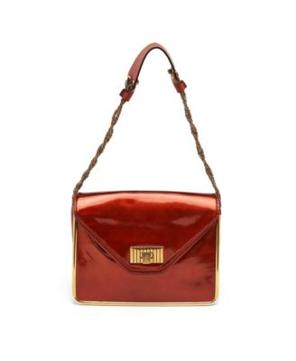 Б/у женская сумка Chloe Sally из лакированной кожи через плечо