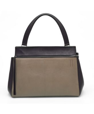 Pre-Owned Celine Women's Edge Large Two-Tone Leather Top Handle Bag