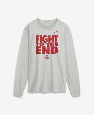 Nike Men's Ohio State Sideline Slogan Long-Sleeve Crewneck T-Shirt