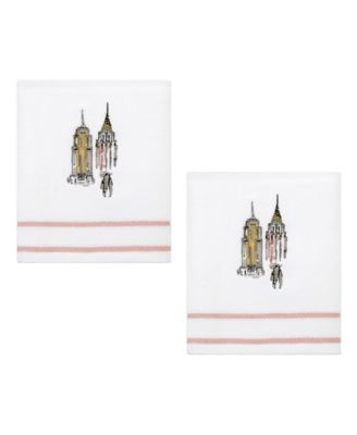 Nicole Miller City Girl Cotton 2-Pack Hand Towel Set