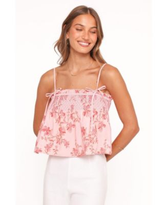 Petal and Pup Women's Cosima Square-Neck Floral Crop Cotton Top