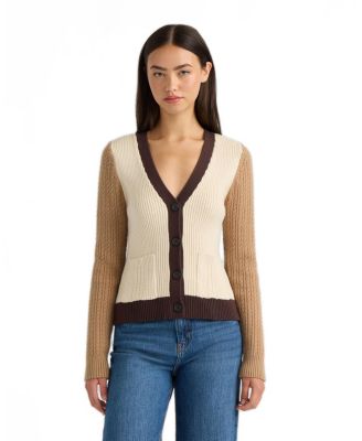 NVLT Women's Block Cable Cardigan