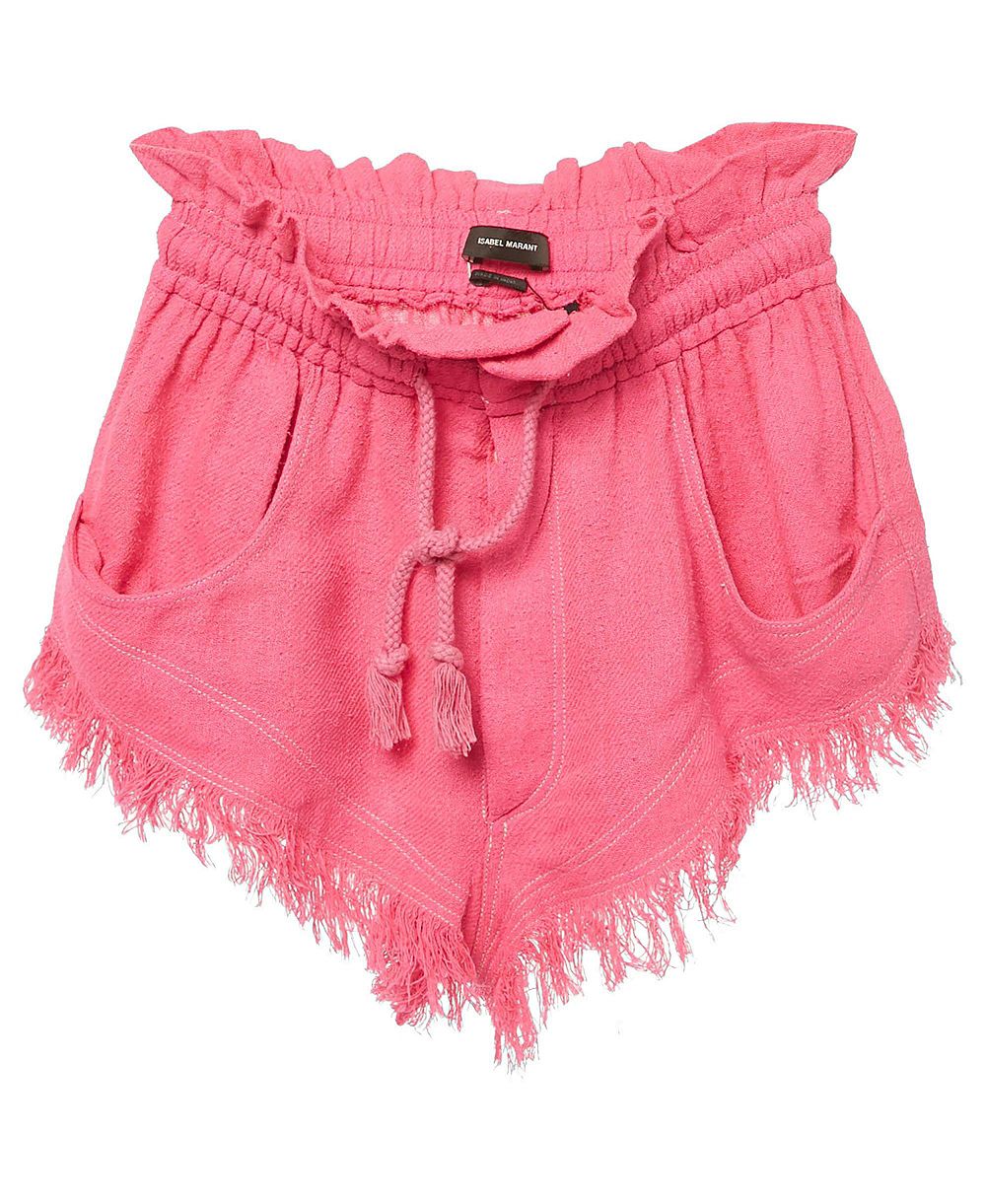 Pre-Owned Isabel Marant Женские шорты Talapiz из шелковой марли с бахромой