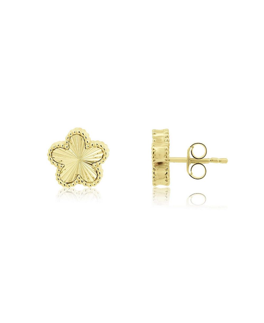Серьги-гвоздики The Lovery Fluted Flower из стерлингового серебра с напылением 14K Gold