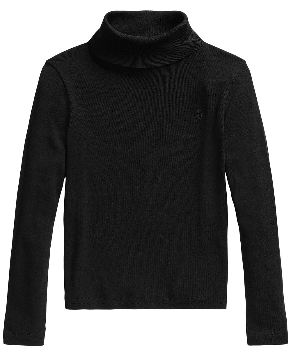 Polo Ralph Lauren женская рибаная водолазка с длинным рукавом из хлопка и модала для девочек 2T-6x