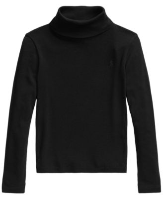 Polo Ralph Lauren Girls' 2T-6x Ribbed Long-Sleeve Cotton-Modal Turtleneck