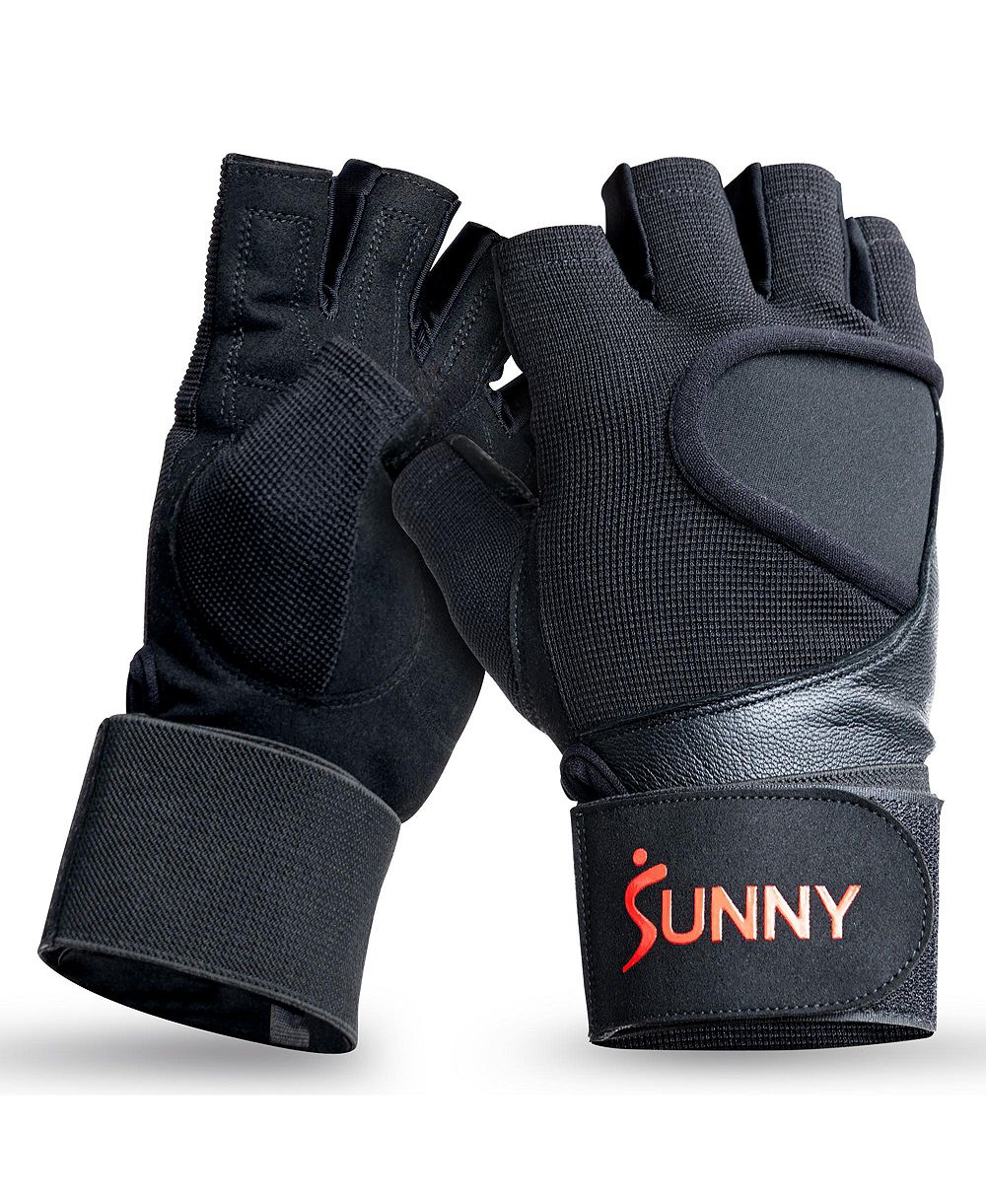 Sunny Health & Fitness перчатки для тяжелой атлетики, размер M, с встроенной компрессией запястья и мягкой ладонью для силовых тренировок