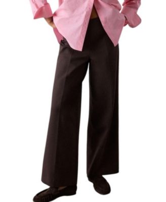 Whistles Women's Ponte Mid-Rise Wide-Leg Trousers