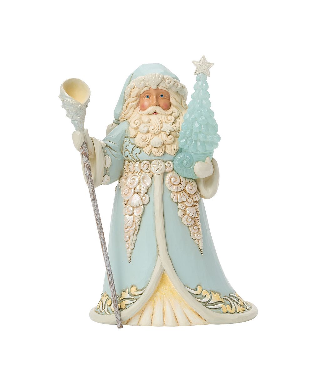 Фигурка Jim Shore Heartwood Creek Coastal Santa с стеклянной елкой