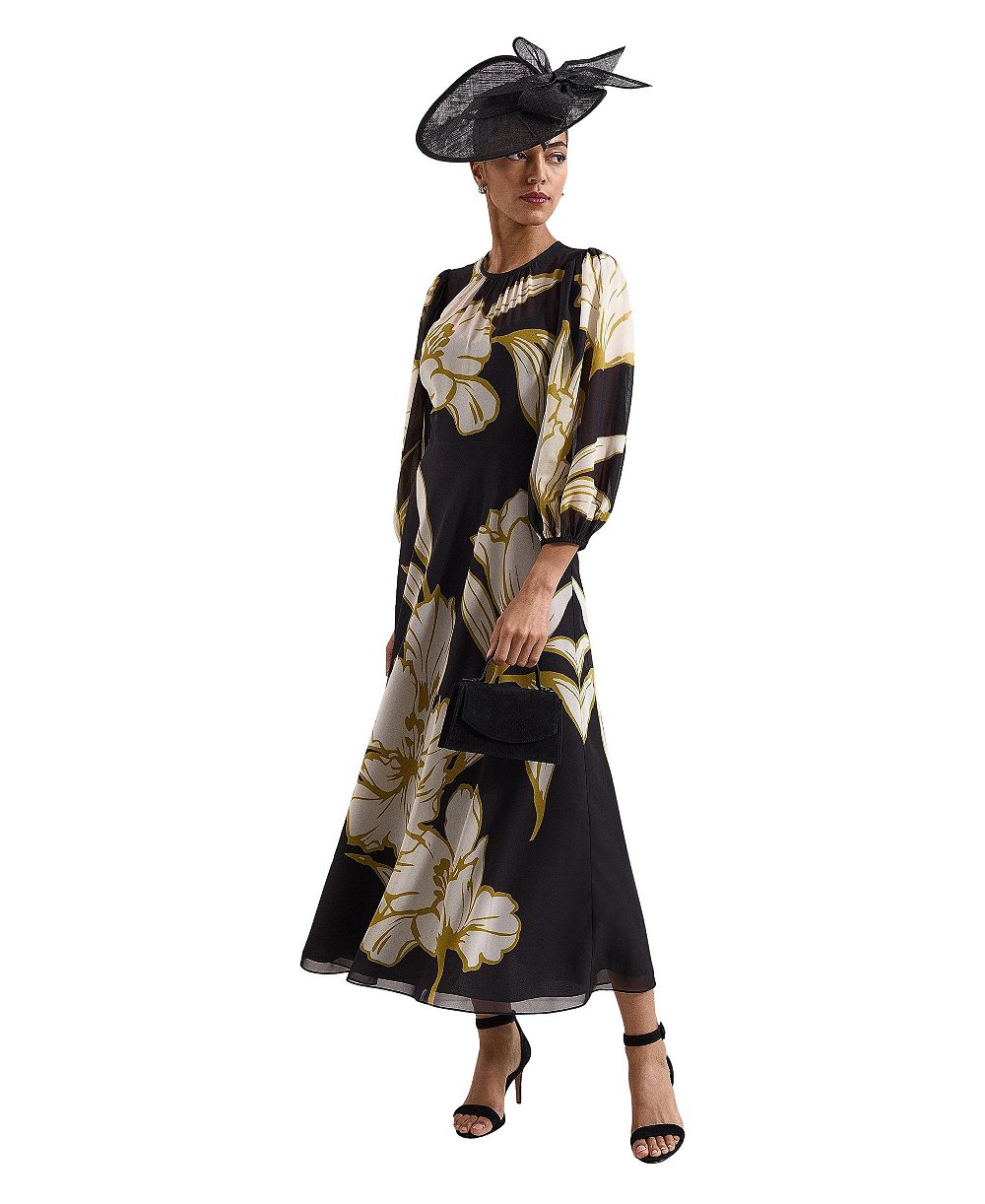 Phase Eight Женское платье maxi Eve Floral A-Line 3/4 Sleeve