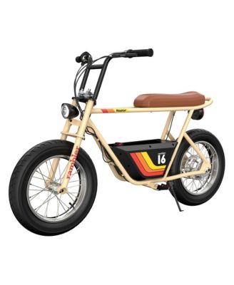 Razor Rambler 16 Electric Retro Minibike with 350W Motor and 36V Battery, Tan