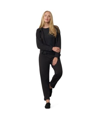 Cable & Gauge Women's Ponte Cuffed Shacket and Pants Set