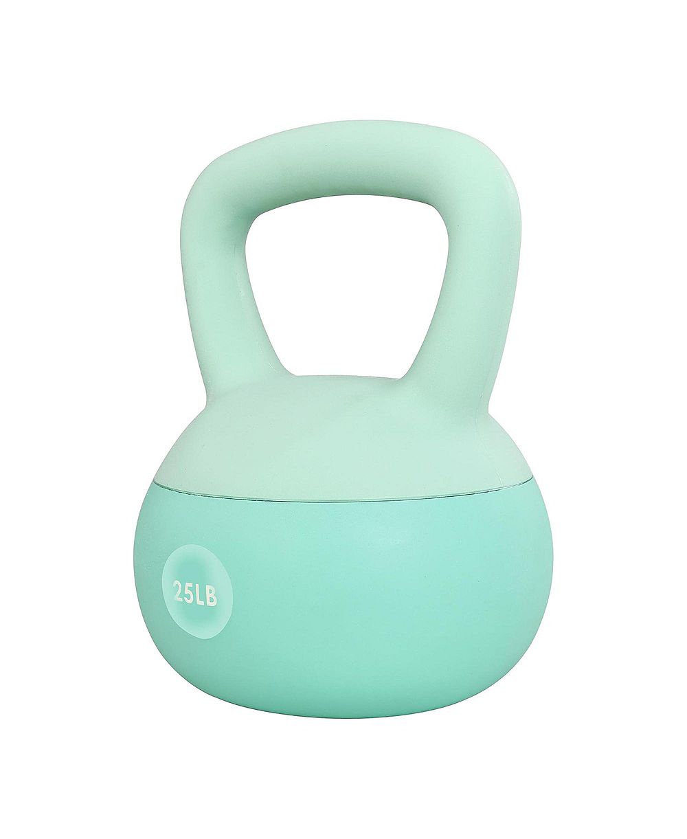 Fitvids Soft Kettlebell Ergonomic Grip, Iron & Sand Filled, 25 Pounds