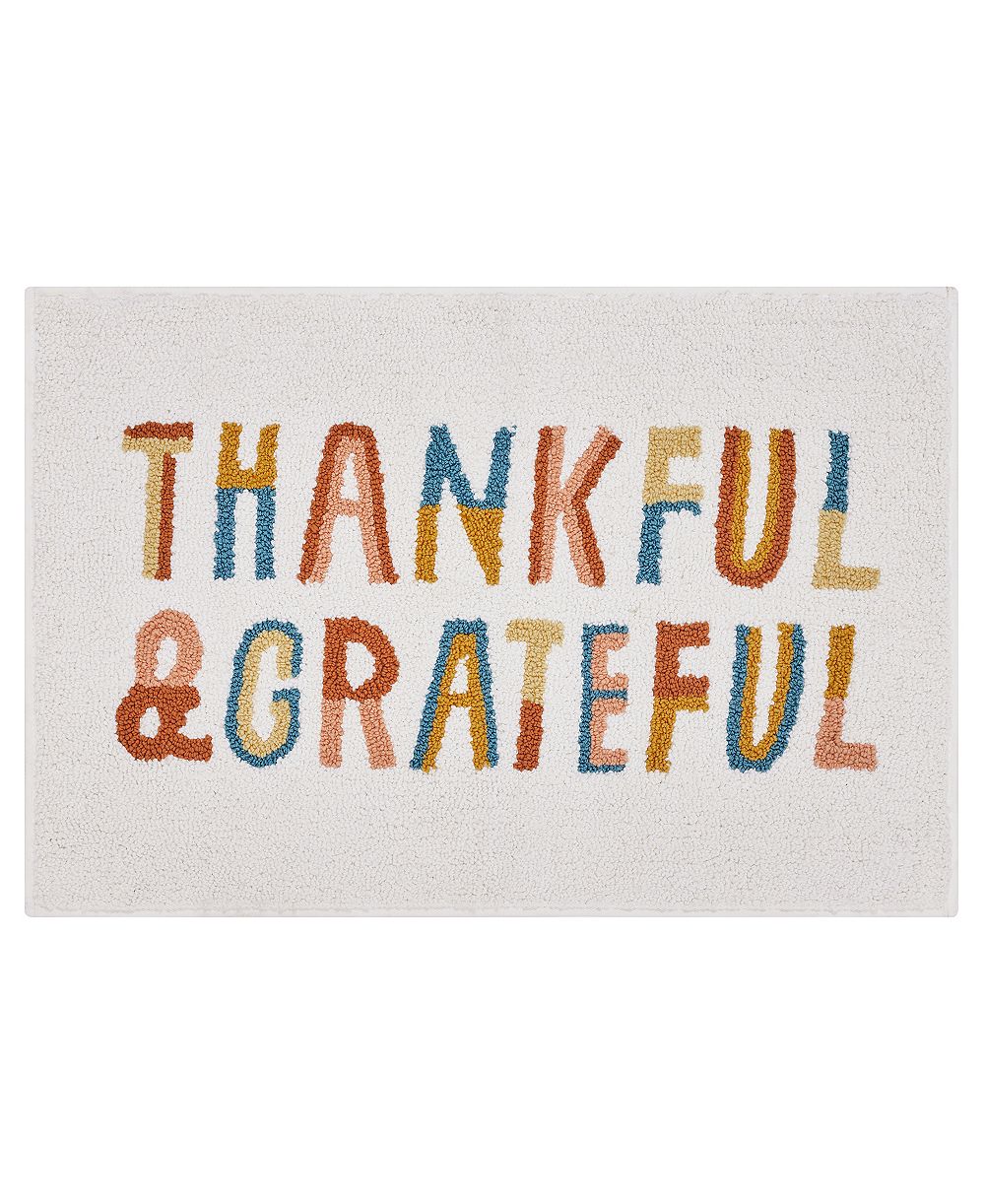 Hallmark Thankful Grateful Microfiber Bath Rug, 20" x 30"