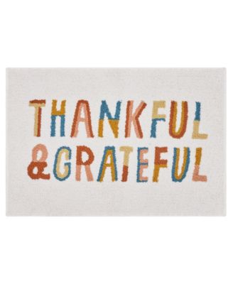 Hallmark Thankful Grateful Microfiber Bath Rug, 20" x 30"