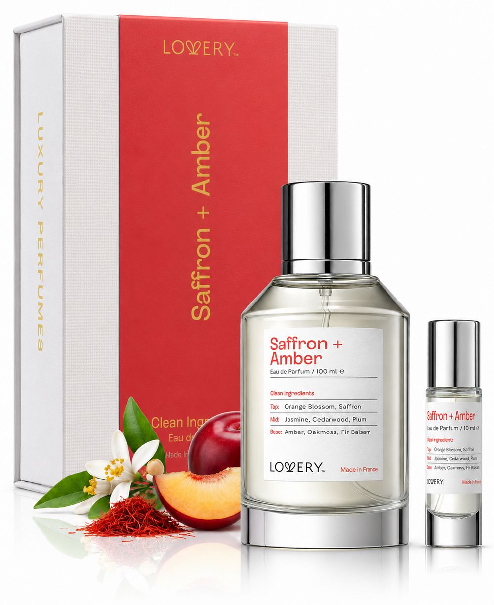 Lovery Набор подарочных духов Saffron + Amber Eau de Parfum, 2 шт., спрей 3.4 фл. унции