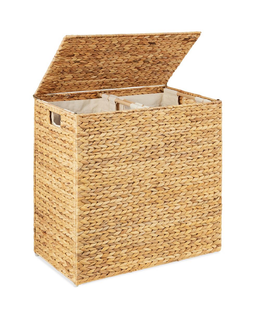 Best Choice Products Laundry Hamper With Lid, Woven Hyacinth Laundry Basket With Liner