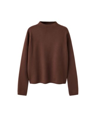 MANGO Women's Perkins Neck Viscose-Blend Mock Neck Sweater