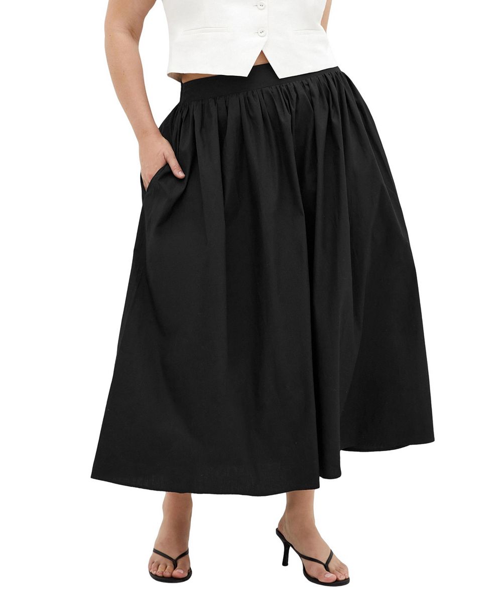 CITY CHIC Plus Size Maci A-Line Midi Skirt