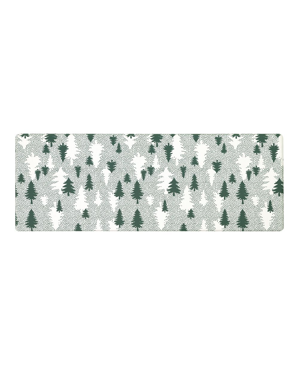 Eddie Bauer Christmas Trees Non-Slip Kitchen Mat, 17.5" x 48"