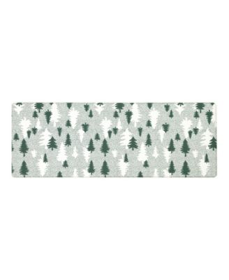 Eddie Bauer Christmas Trees Non-Slip Kitchen Mat, 17.5" x 48"