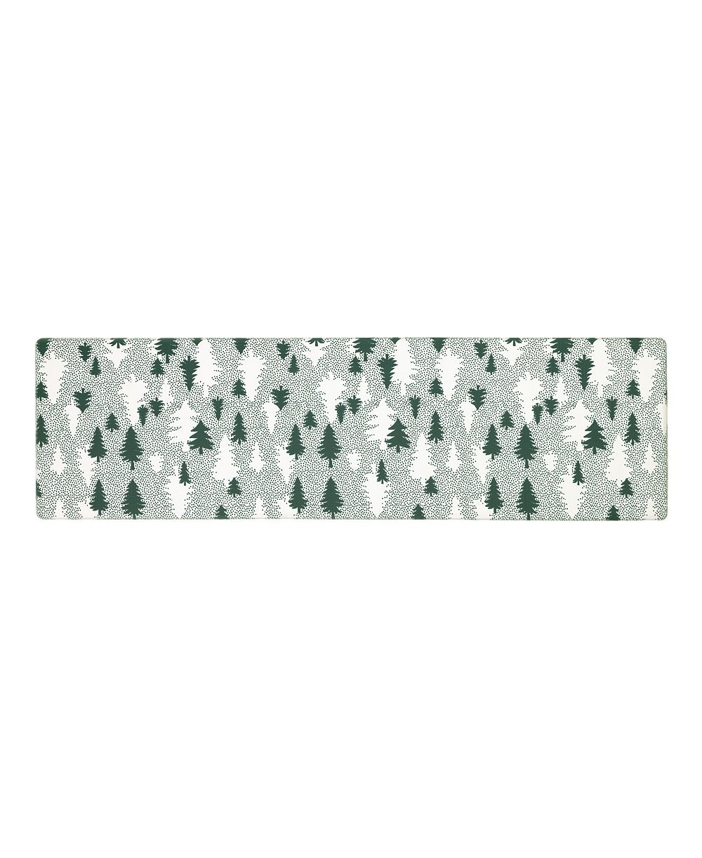 Eddie Bauer Christmas Trees Non-Slip Kitchen Mat, 17.5" x 60"
