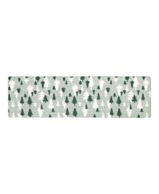 Eddie Bauer Christmas Trees Non-Slip Kitchen Mat, 17.5" x 60"