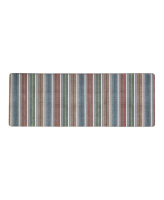 Eddie Bauer Vintage Stripes Non-Slip Kitchen Mat, 17.5" x 48"