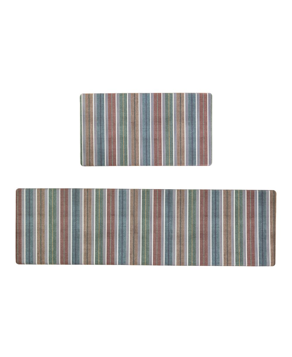 Eddie Bauer Vintage Stripes Non-Slip 2-Piece Kitchen Mat Set