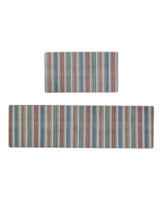 Eddie Bauer Vintage Stripes Non-Slip 2-Piece Kitchen Mat Set
