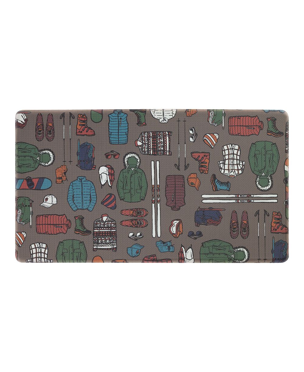 Eddie Bauer зимняя спортивная одежда нескользящий кухонный коврик, 17,5" x 32"