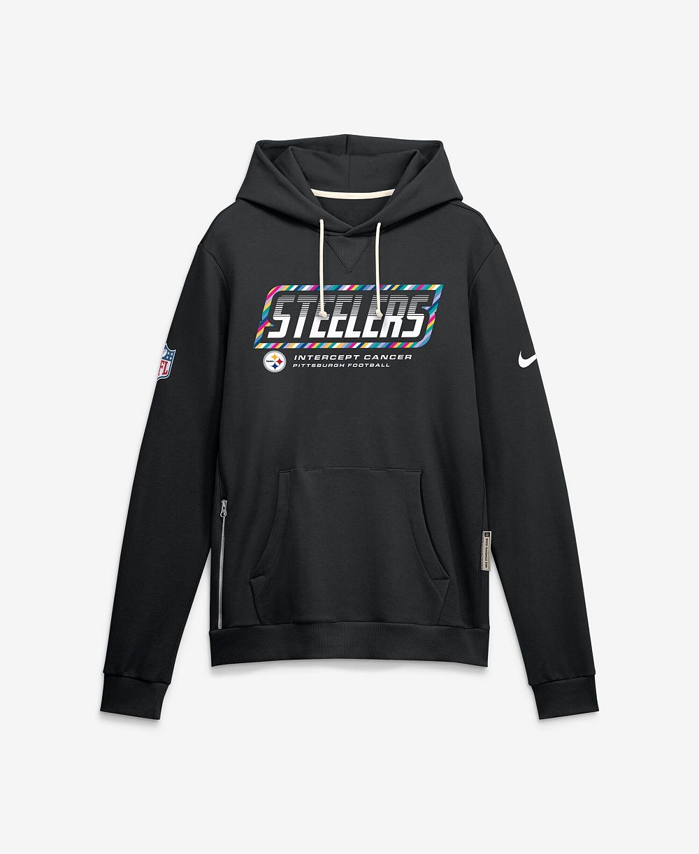 Nike мужской пуловер-худи Dri-Fit Black Pittsburgh Steelers 2026 NFL Cruical Catch Sideline