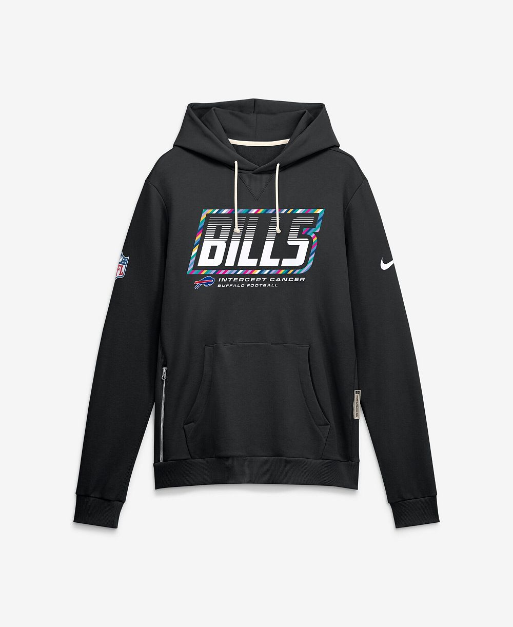 Nike Men's Black Buffalo Bills 2026 NFL Cruical Catch Sideline Dri-Fit Pullover Hoodie