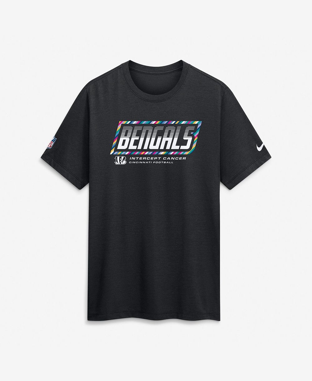 Nike Men's Black Cincinnati Bengals 2026 NFL Cruical Catch Sideline Dri-Fit T-Shirt