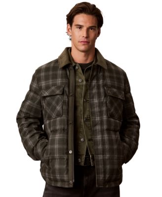 Calvin Klein Men's Printed-Plaid Down Puffer Jacket