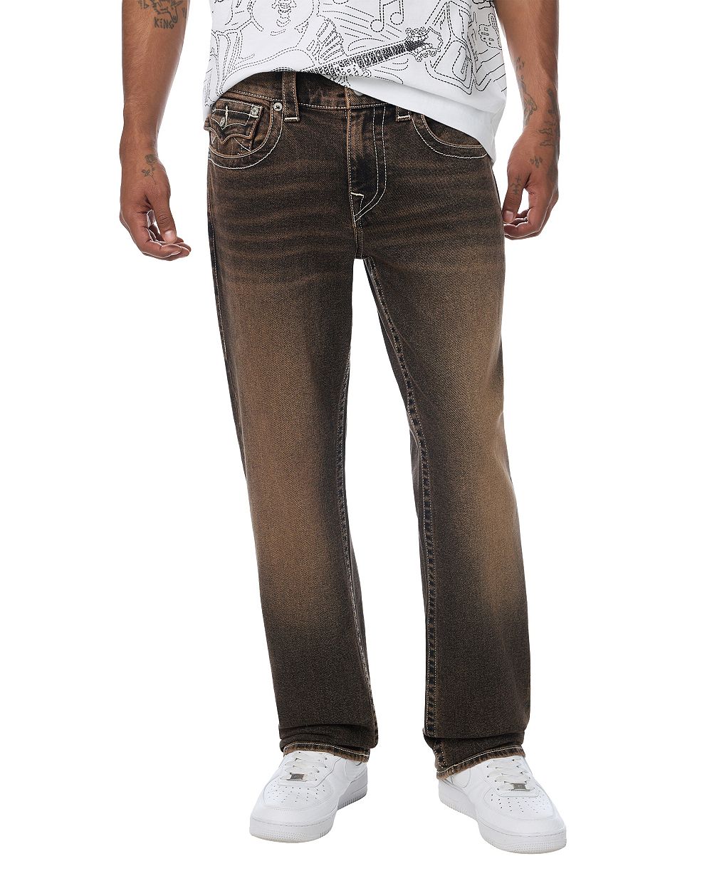 True Religion Men's Ricky Flap Straight-Leg Jeans