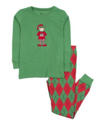 Green/red argyle elf