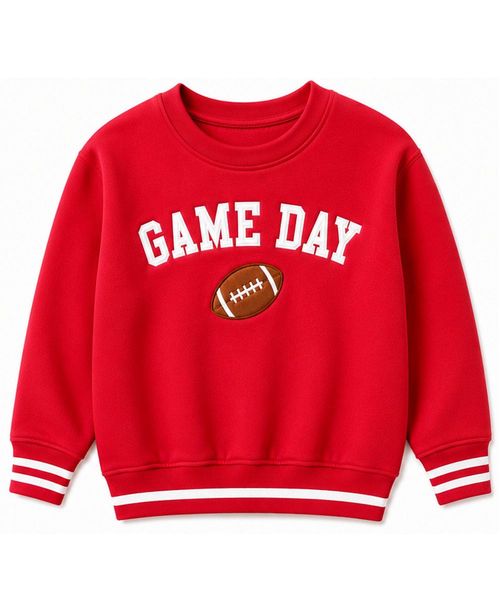 Bits & Bows Boys' and Girls' Game Day Long-Sleeve Crewneck Sweatshirt