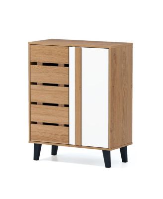 Slickblue 29.5 Inch Shoe Cabinet with 4-Tier Shelves and Adjustable Storage Rack