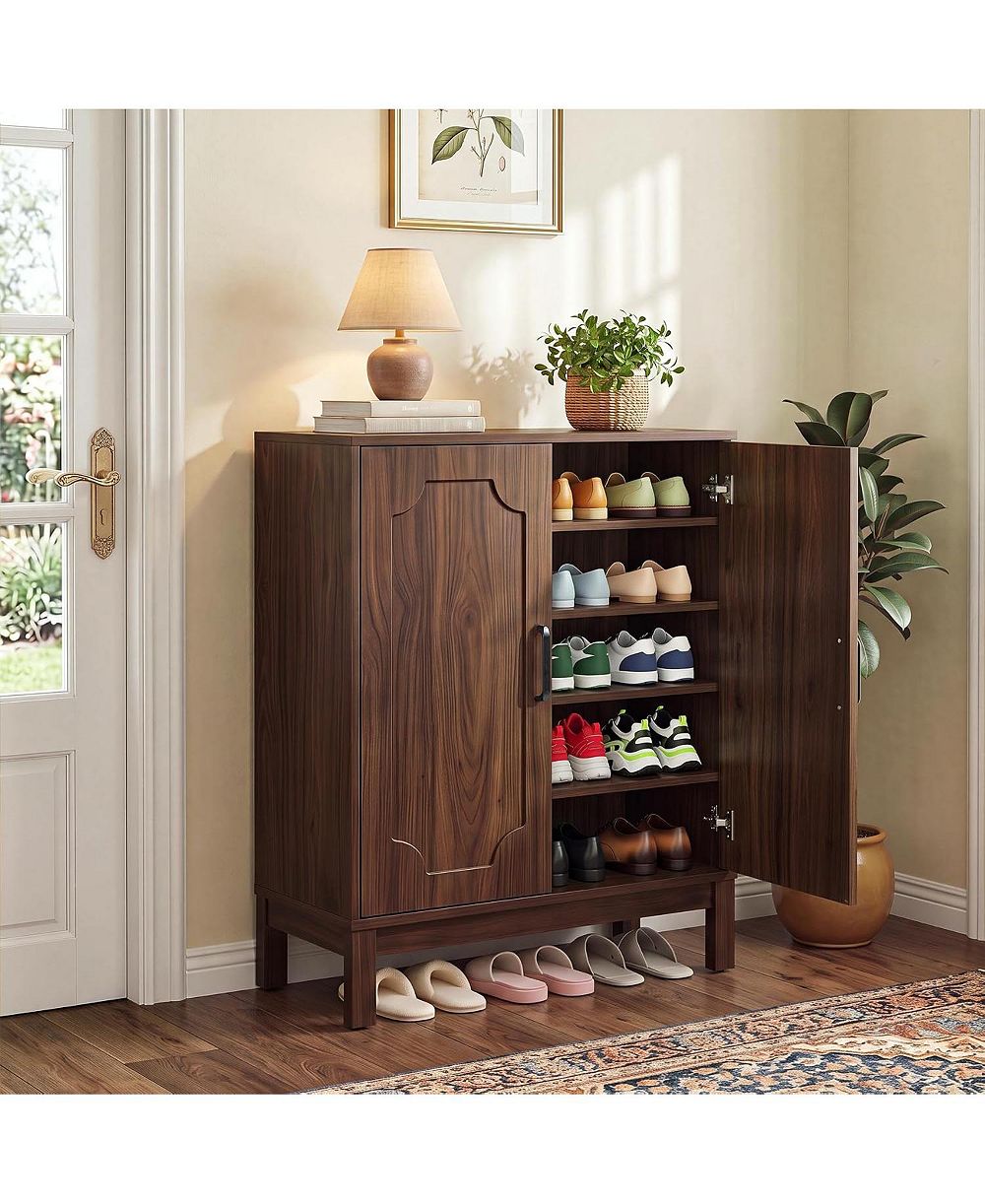 Tribesigns 5-Tier Shoe Storage Cabinet with Adjustable Shelves