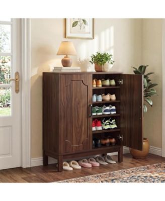 Tribesigns 5-Tier Shoe Storage Cabinet with Adjustable Shelves
