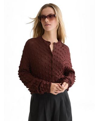 Женский кардиган SCOTCH & SODA с воронкообразным вырезом и текстурным узором