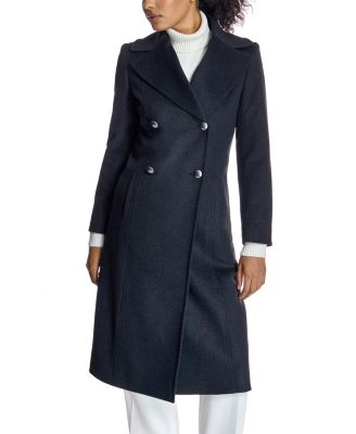 Julia & Stella By Maximilian Women's Double-Breasted Notch Collar Coat