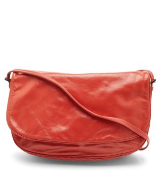 Pre-Owned Bottega Veneta Glazed Leather Flap Shoulder Bag