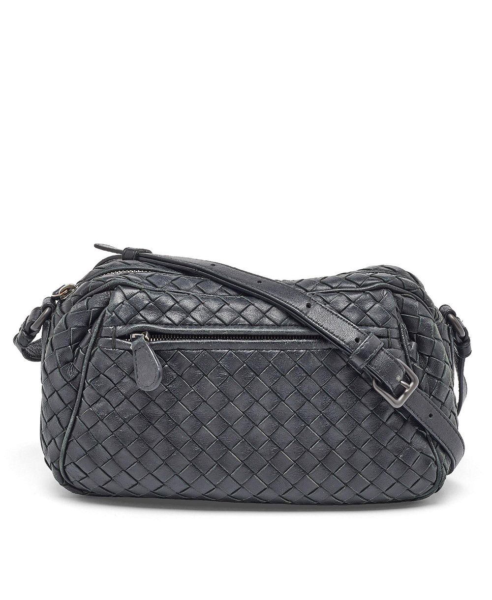 Pre-Owned Bottega Veneta Women's Intrecciato Woven Leather Crossbody Bag