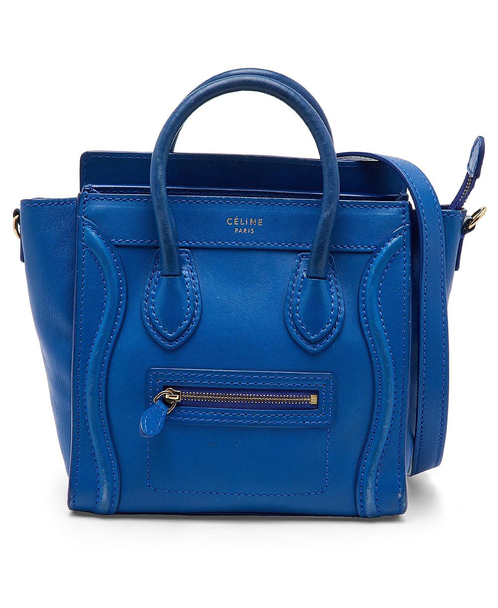 Pre-Owned Celine Women's Leather Nano Luggage Tote Bag