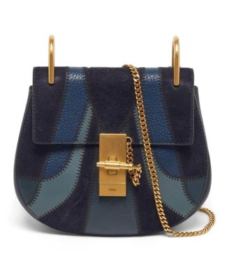 Б/у мини-сумка Chloe Mini Drew с плетением из замши и кожи