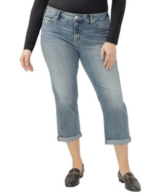 Женские джинсы-капри Silver Jeans Co. Elyse больших размеров